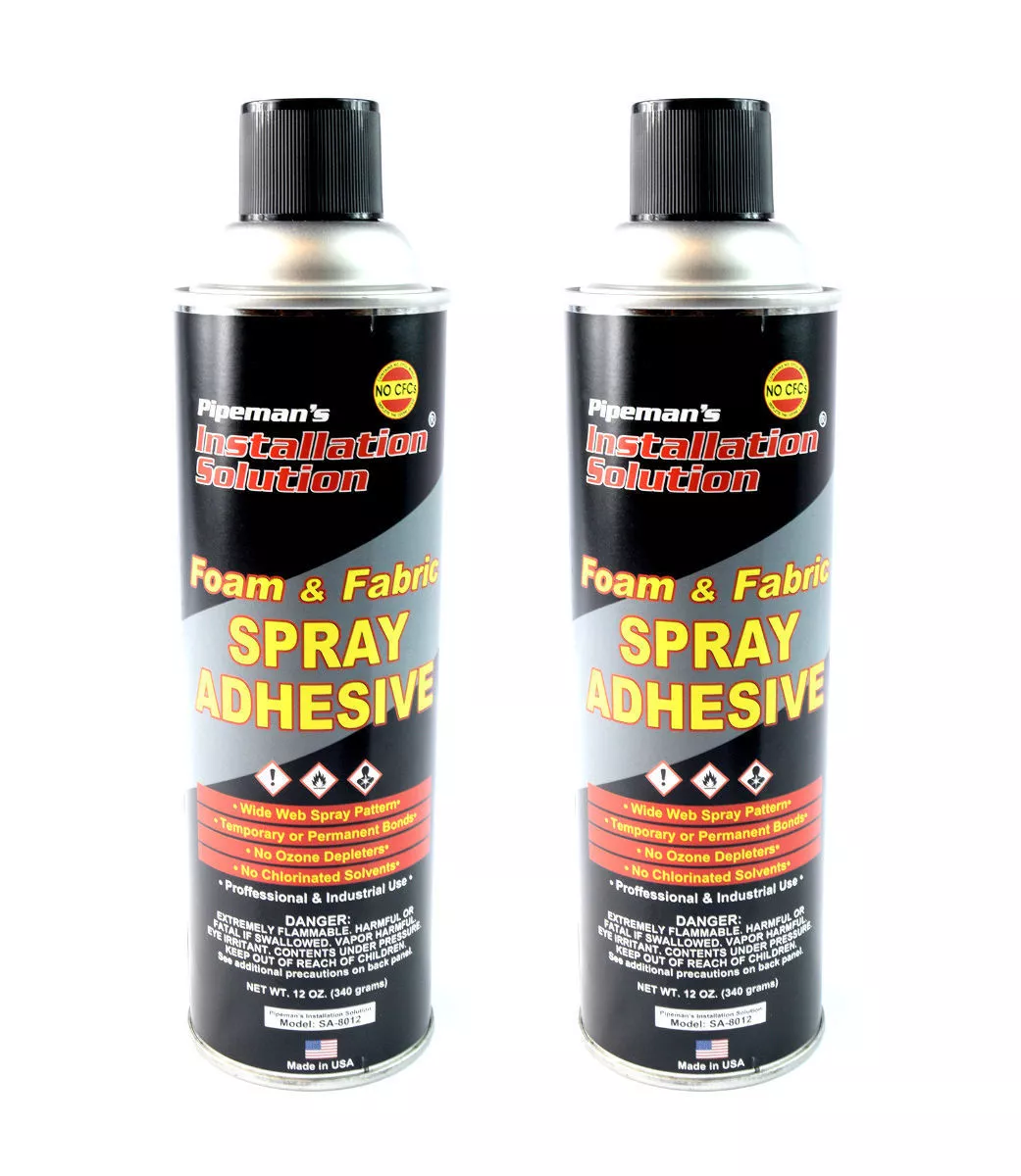 2 Pack Professional Foam Fabric Upholstery Leather Aerosol Adhesive Glue  Spray