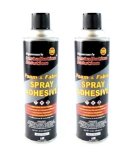 2 Pack Professional Foam Fabric Upholstery Leather Aerosol Adhesive Glue Spray