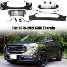 Front Bumper Cover Grille Assembly Kit For 2018-2021 GMC Terrain W/ Fog Light
