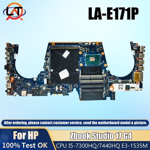 For HP ZBook ZBook 17 G4 LA-E171P Laptop Motherboard i3 i5 i7 CPU 100% Tested - 第 1/6 張圖片