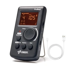 Sondery Digital Metronome Rechargeable English Vocal Counting with Timer Func...