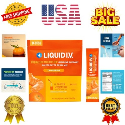 Hydration Multiplier +Immune Support - Tangerine | Electrolyte Powder Drink M...