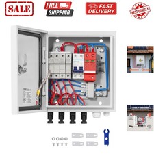 4 String Metal Solar Combiner Box with 15A Rated Current Fuse 63A Circuit Bre...