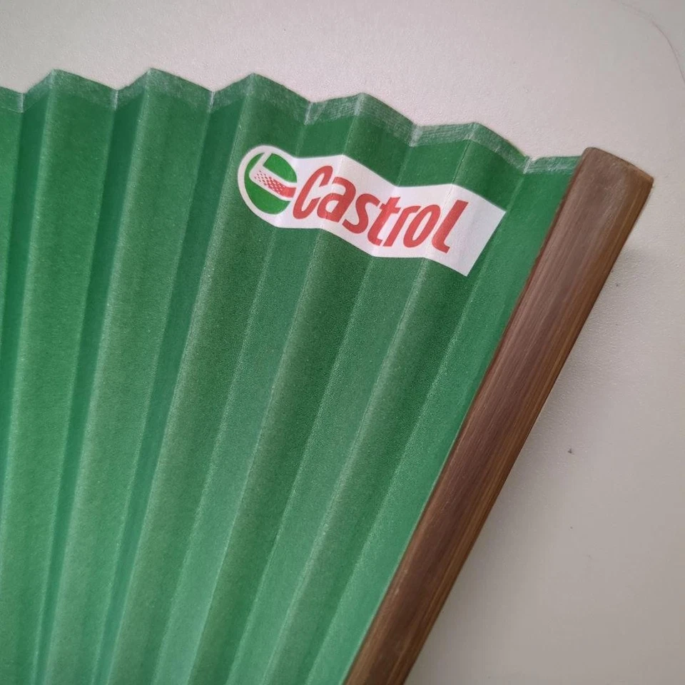 Ventilador Plegable Sensu Novedad Verde Castrol Foto 3 de 4