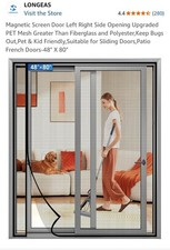 Durable 48'' x 80'' Magnetic Screen Right Or Left Split From Amazon