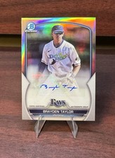 2023 Bowman Chrome Draft Prospect Brayden Taylor Auto Image Variation SP /99