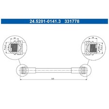 2x Bremsschlauch hinten für Skoda Fabia 1 6Y2 6Y3 6Y5 2 542 545 3 NJ3 | 2405598