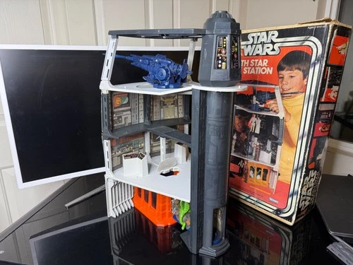 VTG Kenner Star Wars Death Star Playset 100% Box/Rope/Trash/Monst/Laser Explodes
