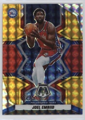 2021-22 Panini Mosaic Choice Fusion Red & Yellow Prizm /88 Joel Embiid #82 pe8