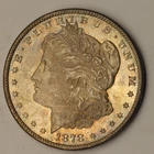 1878 S  Morgan Silver Dollar UNC BU Toning Rainbow Choice Bu