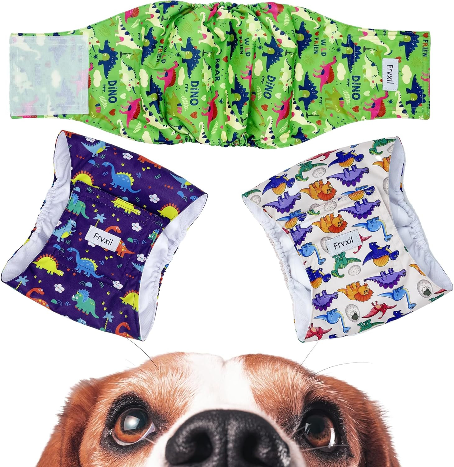 S: Reusable Belly Bands For Puppy - 3 Pack Absorbent Dog