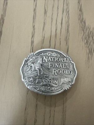National Finals Rodeo 50th Buckle Hesston NFR NEW Sealed 1947-1997 Award Design