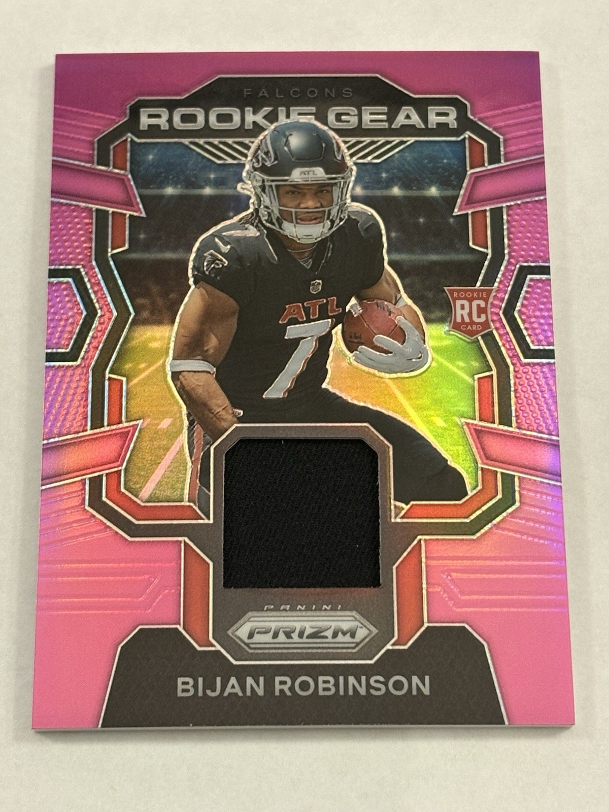 2023 Prizm Bijan Robinson Rookie Gear Pink Patch Flacons