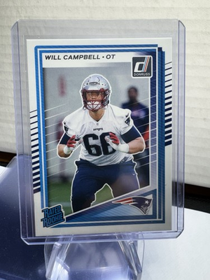 #ad #ad 2025 Donruss Football Will Campbell New England Patriots RC #345 $1.50