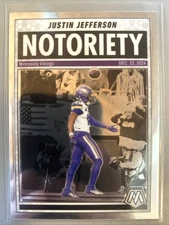 Justin Jefferson 2025 Mosaic Notoriety Insert #6 Minnesota Vikings