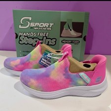 S Sport By Skechers Kids' Step-Ins Sneakers Tie Dye Slip On Cushioned- SIZE 13
