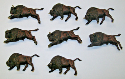 Preiser u. a. H0 - Konvolut mit Bison-Herde auf der Prärie - selten RARITÄT -TOP
