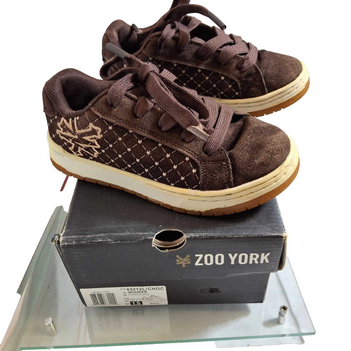 Vintage 2007 Kids' Zoo York Booker Shoes 1.5/Embroidered/43212L