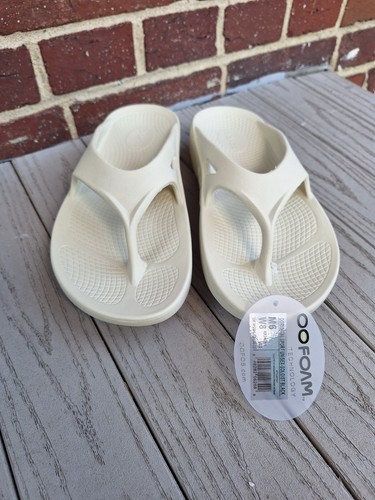Oofos OOriginal Unisex Recovery Flip-Flops Nomad (Cream) Women 8/Men 6