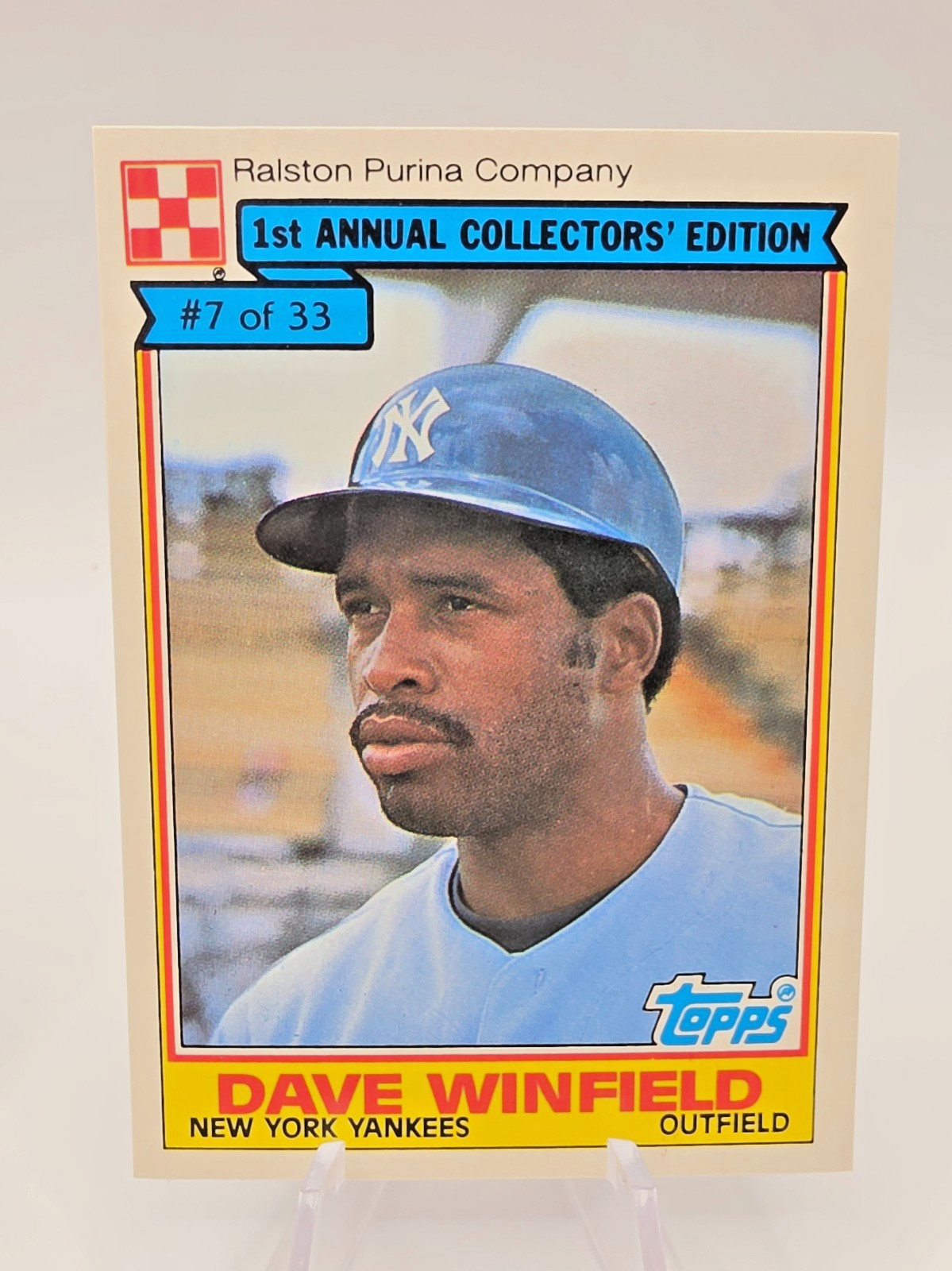 Dave Winfield 1984 Topps Ralston Purina #7 Yankees (damaged card)