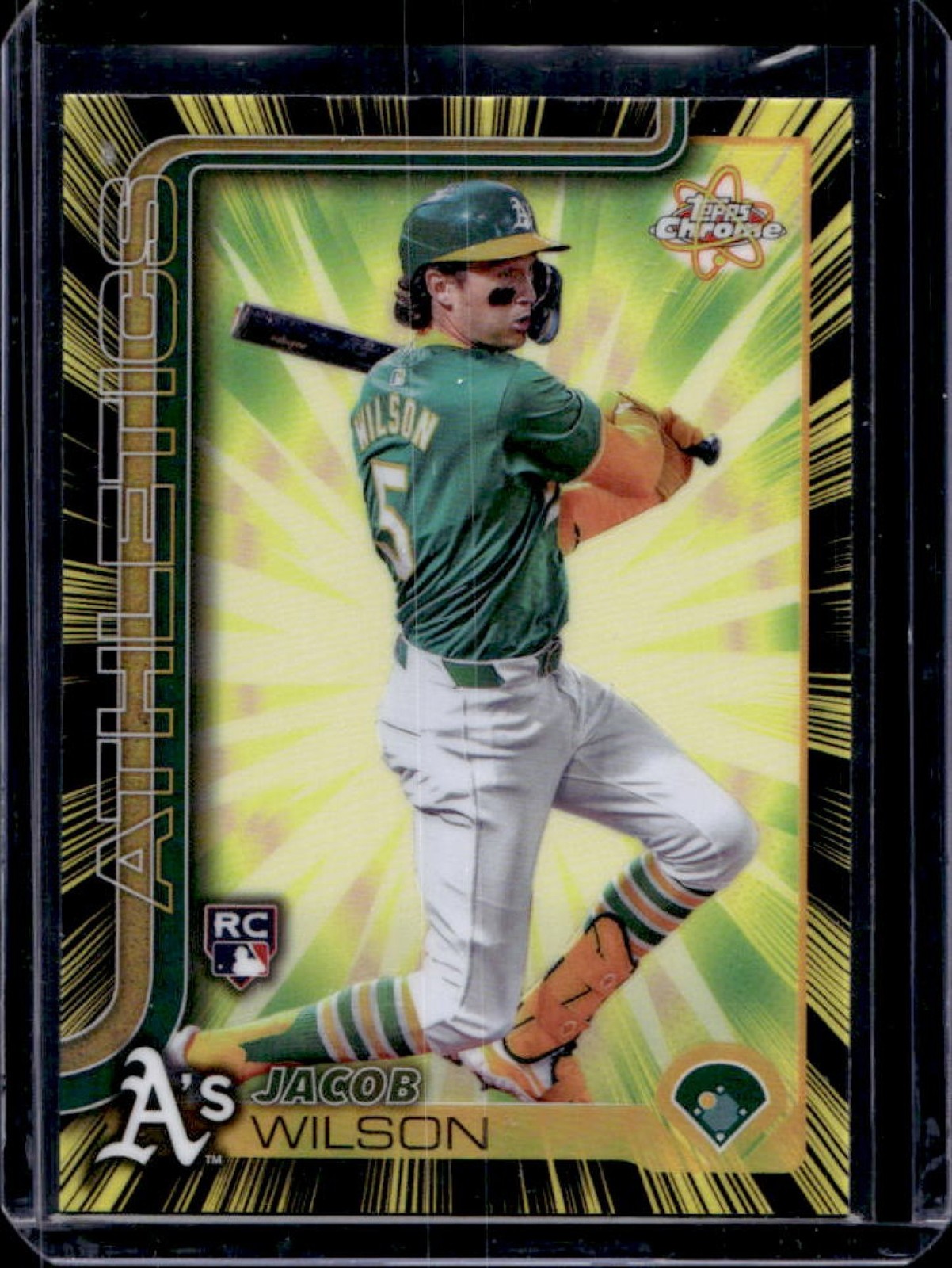 2025 Topps Chrome Jacob Wilson Radiating Rookies RC Rookie #RR-6 Athletics