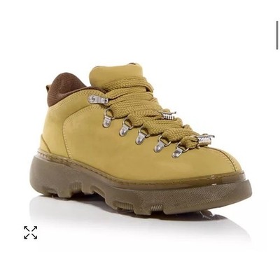 BURBERRY Men's ''Trek'' Manilla Tan Leather Hiking Walking Boots, sz 44