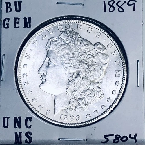 1889 BU GEM MORGAN SILVER DOLLAR UNC MS+++ U.S. MINT RARE COIN 5804