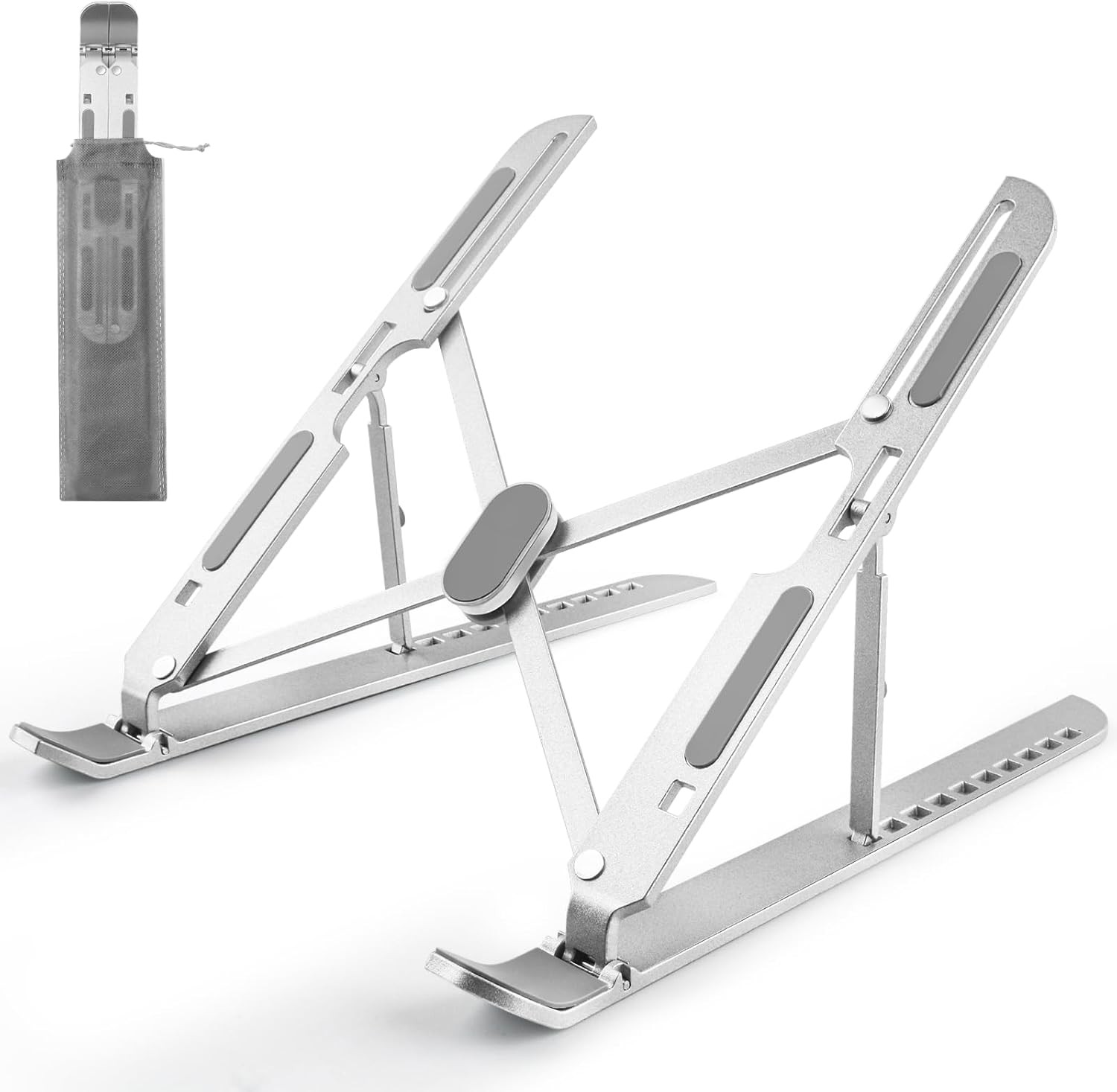 Laptop Stand for Desk Adjustable, Folding Tablet Stand Aluminum Portable Laptop