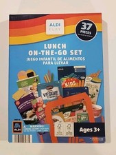 Aldi LUNCH ON THE GO SET 37pc Grocery Dinner Food Kids Toy Pretend Play Set NEW