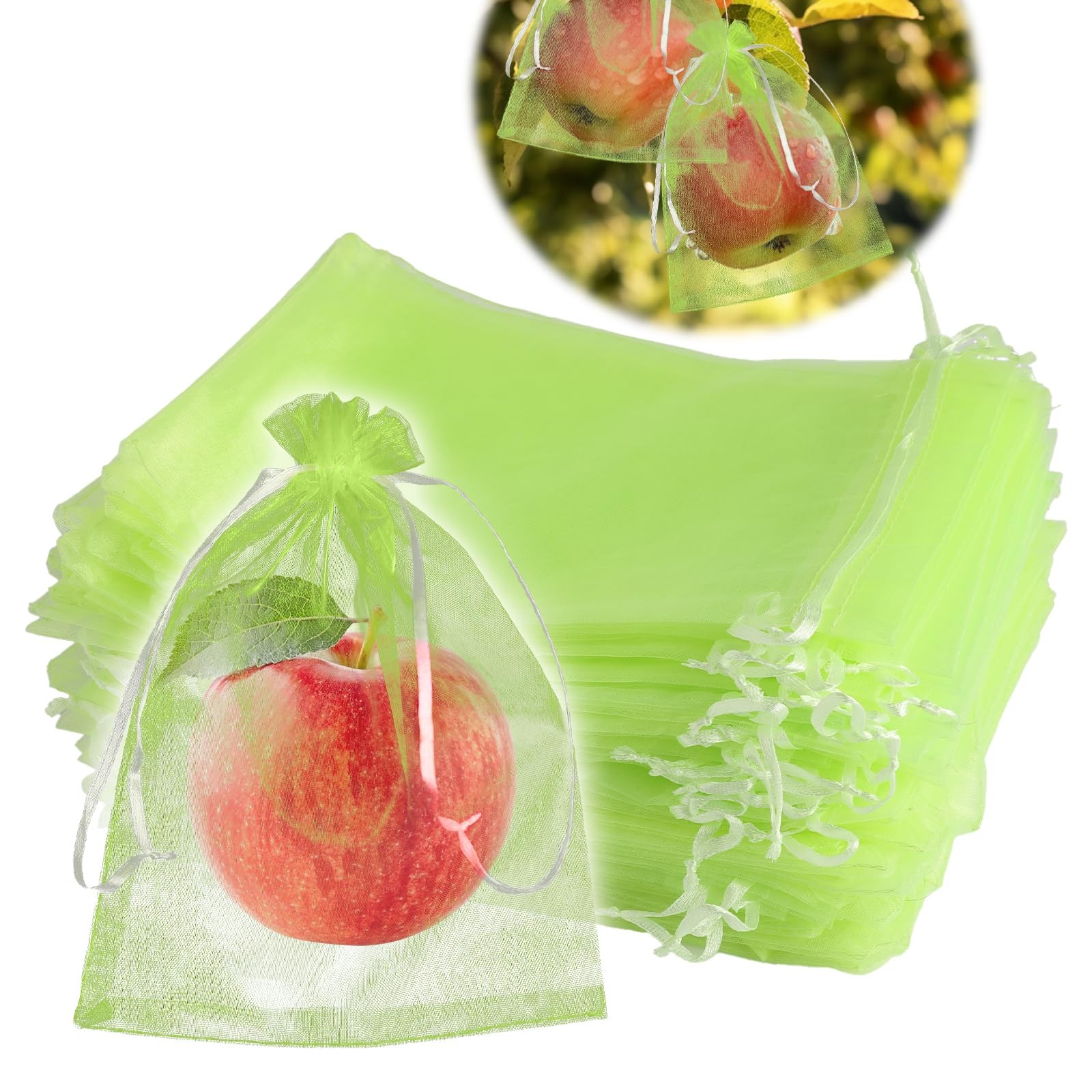 Sac de protection de raisin pour stopper les guêpes et oiseaux, 100 filets de jardin zippés
