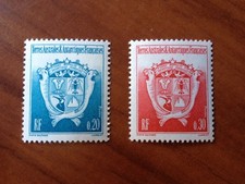 TAAF Yvert Num 171-172 Armoirie ANNEE 1993