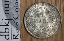 1911A Germany - 1 Mark - Imperial Eagle - Empire - KM 14 - BU - Brilliant Unc.