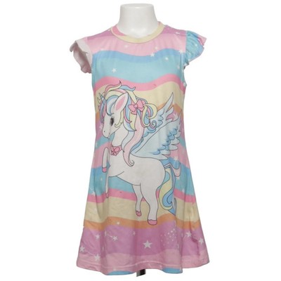 Tiendy Guard, Nachtkleid, Größe: 128, Mehrfarbig, Polyester, Streifen #eEW