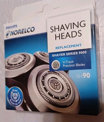 PHILIPS NORELCO SERIES 8000 9000 REPLACEM V-TRACK SHAVING HEADS SH90 NEW 