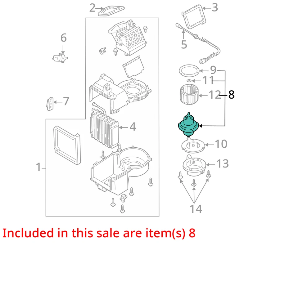 Mazda Tribute 2005 calefacción ventilador de aire acondicionado motor OEM 104 k millas - LKQ373927165 Foto 4 de 4