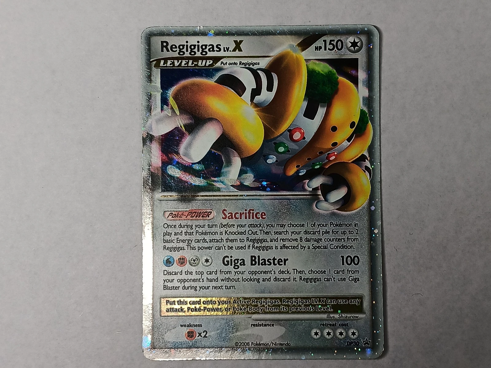Pokémon Regigigas Lv.X 79/110 DP30 Black Star Promo Holo Card 2008
