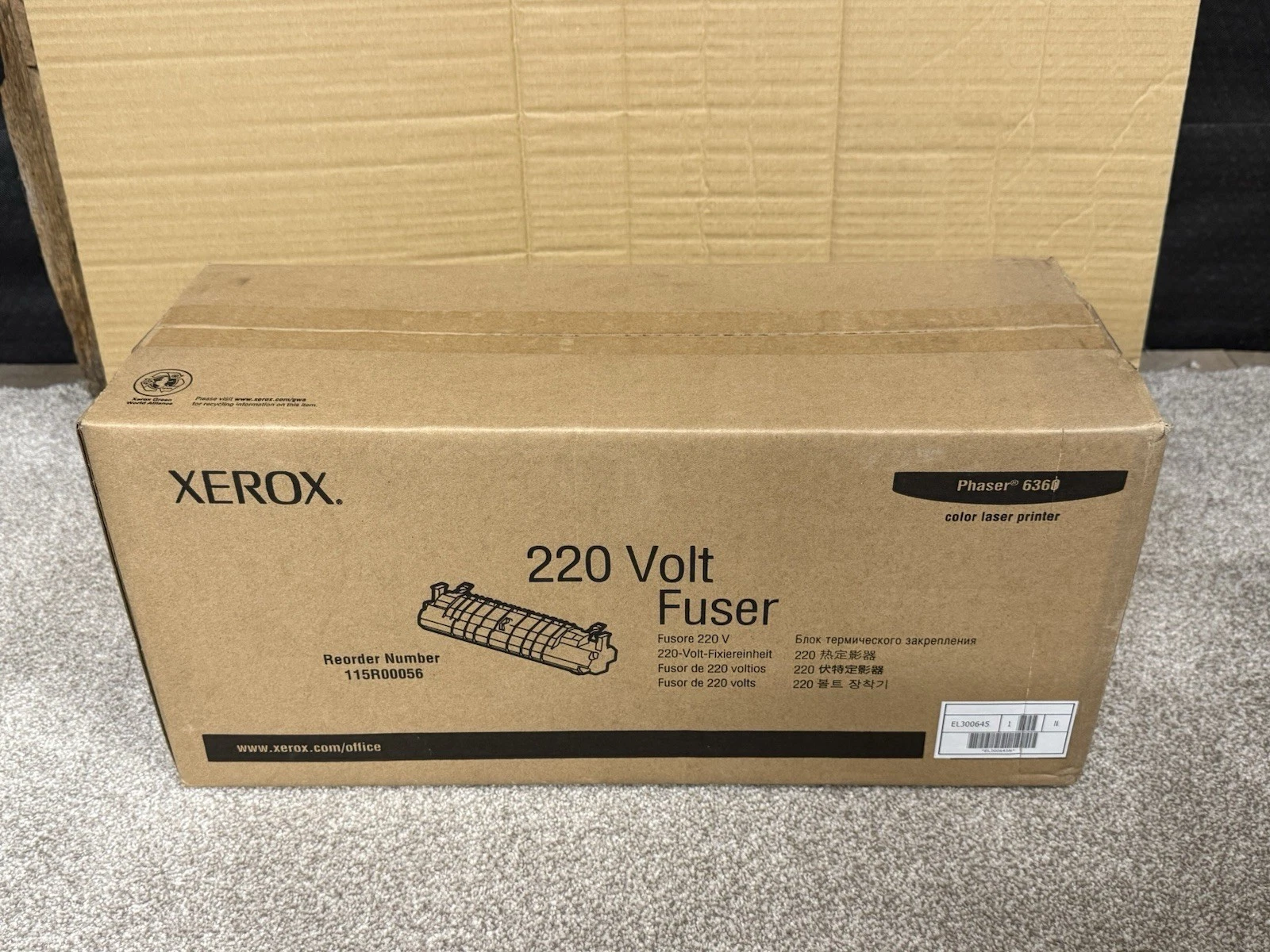 Genuine Xerox Fuser Unit 115R00056 220V Phaser 6360 - Brand New Inc VAT 3