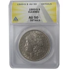 1900 S Morgan Silver Dollar AU 50 Details ANACS $1 Coin SKU:I24932