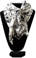 Ariat Western Wild Rag Silk Scarf Unisex Desert Cowboy Black White A0900562