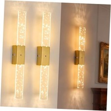 Battery Operated Wall Sconce Set of Two, 3000K/4500K/6000K, 16 Inch Gold