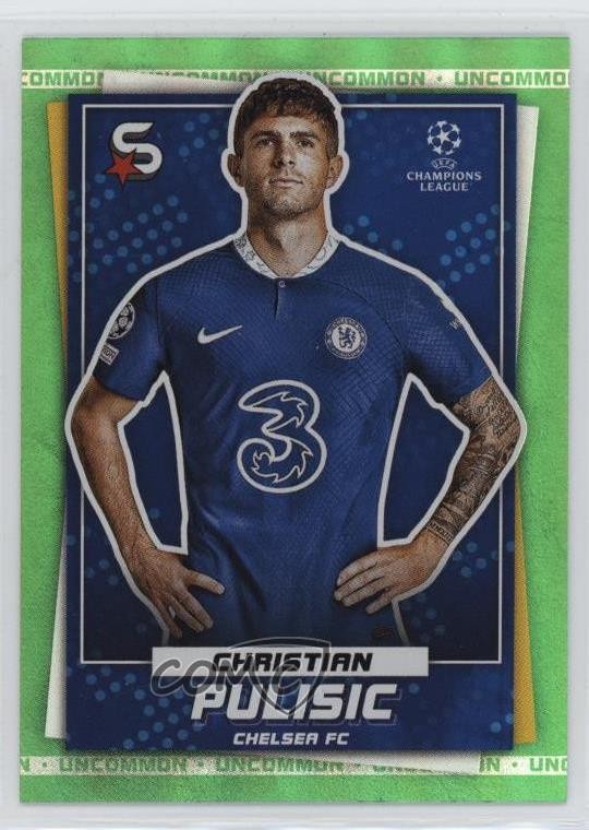 2022 UEFA Club Competitions Superstars Uncommon Green Christian Pulisic #28 0e1b