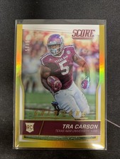 2016 Panini Score Football Tra Carson Gold Zone Rookie Card /99 #352