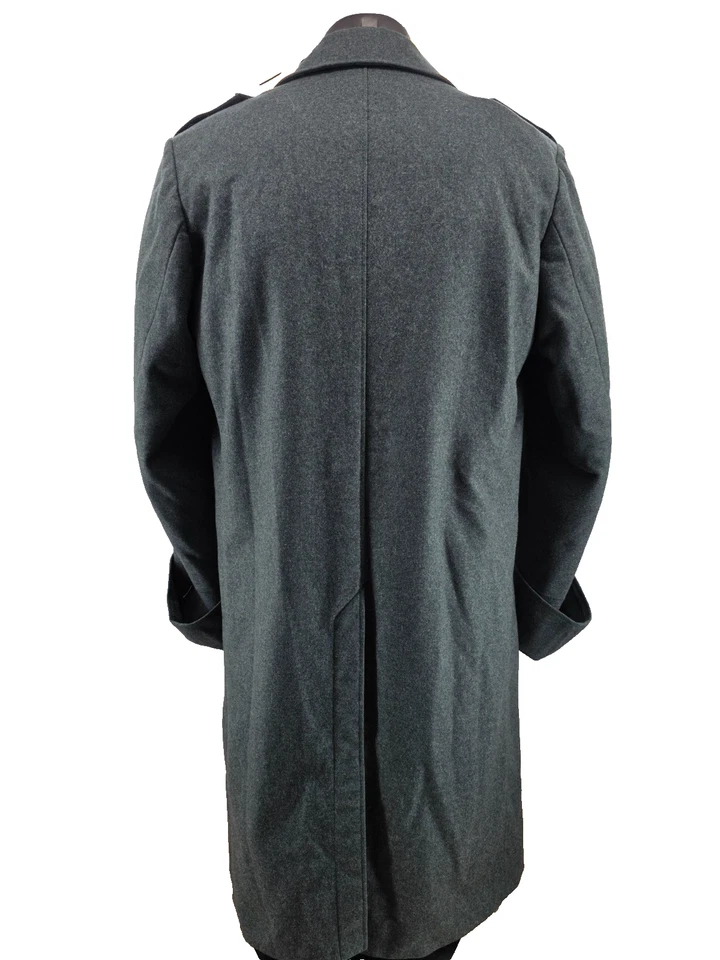 Vintage Swiss Army Medic Jacket Wool Military Trench Coat Overcoat Size 46 BB - Image 2 of 4