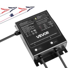 Marine Battery Charger,2-Bank,10A 12V Onboard Boat Charger,IP68 Waterproof Smart
