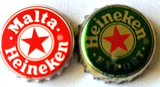 2 ANCIENTS CAPS BEER "HEINEKEN" CROWN CAP KRONKORKEN CORONA TAPPI CAPSULE KAPSEL