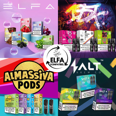 ELFA by ELFBAR Liquid Pod System 20mg Nikotin 2x2ml Al Massiva Salt Plus Lite 