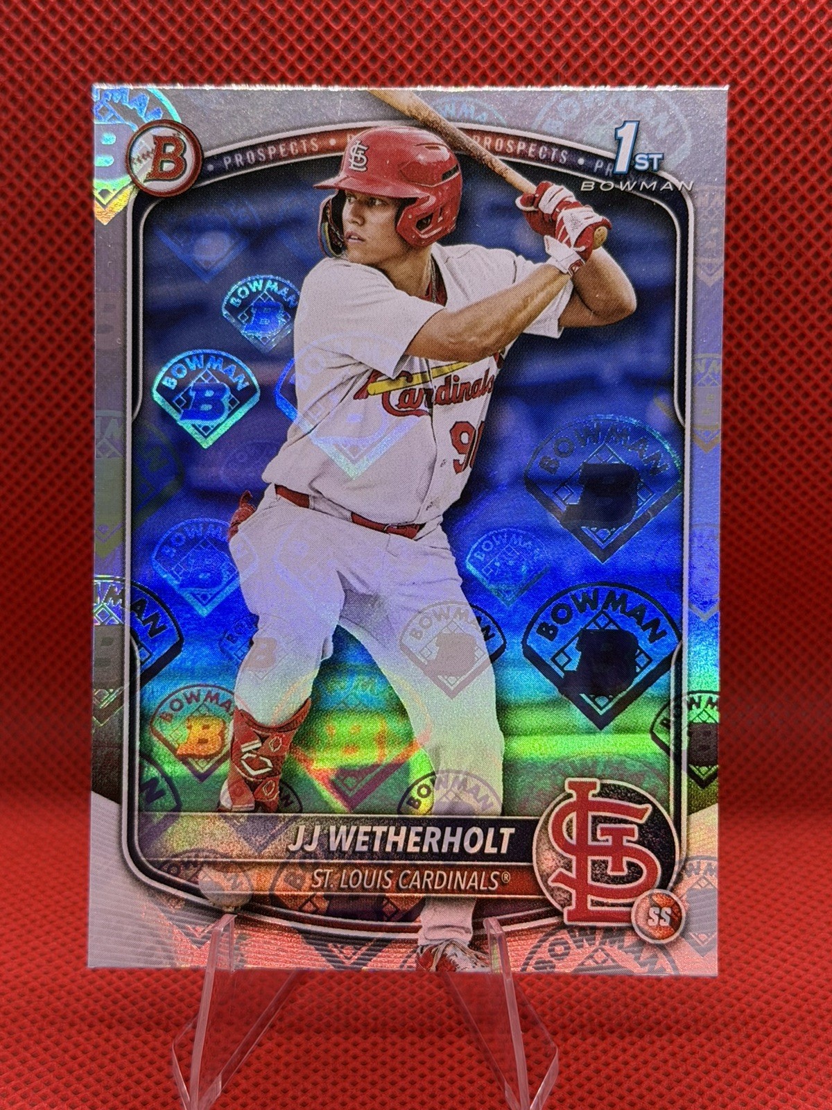 2025 Bowman 1st JJ Wetherholt RC Retro Logo Foil #BP- 22 💎 SSP | Cardinals