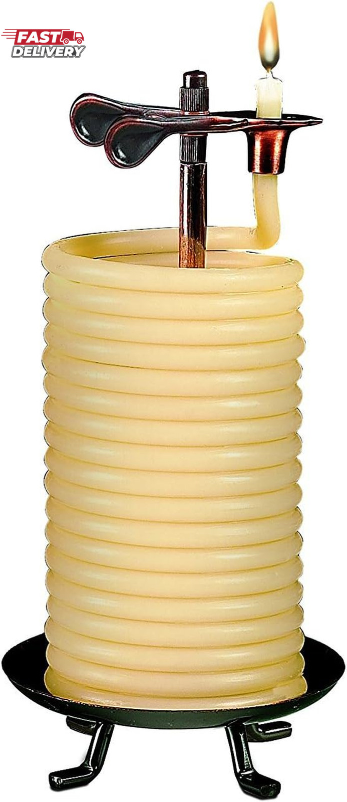 Candle by the Hour 80-Hour Vertical Candle, Eco-Friendly Nat