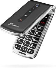 Telefono Cellulare2.4" Tasti Grandi GSM Flip per Anziani Volume Alto SOS Torcia