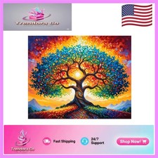 Vibrant Tree of Life Paint by Numbers for Adults - Canvas Art Kit 20x16